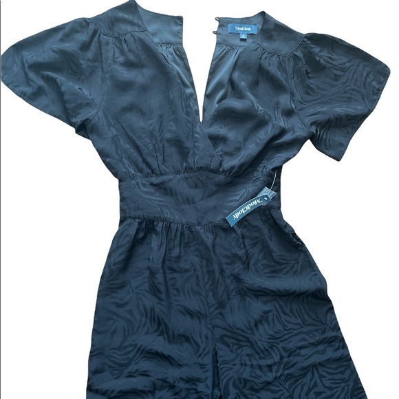 Modcloth NWT Black Zebra Print Jumpsuit - Picture 2 of 7